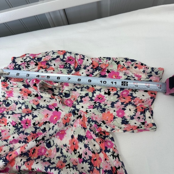 Universal Thread floral print one shoulder puff sleeve cropped top size XXL - Picture 8 of 10